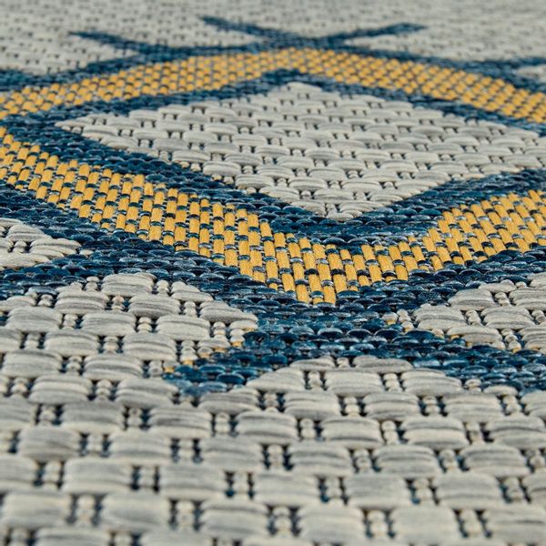 Paco Home Teppich "Kuba 124" rechteckig 4 mm Höhe Flachgewebe, Rauten Desig günstig online kaufen