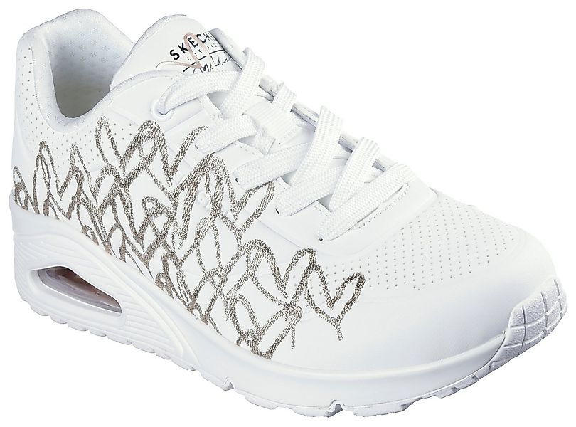 Skechers UNO-GOLDEN HEART Sneaker Freizeitschuh, Schnürschuh mit goldfarben günstig online kaufen