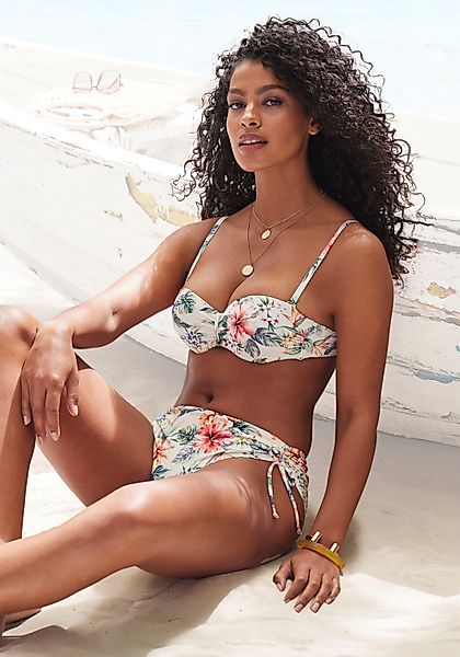 LASCANA Bügel-Bandeau-Bikini-Top Salsa, mit tollem Blumenprint günstig online kaufen