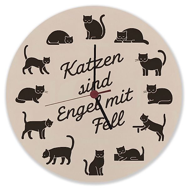 speecheese Wanduhr Katzen sind Engel mit günstig online kaufen