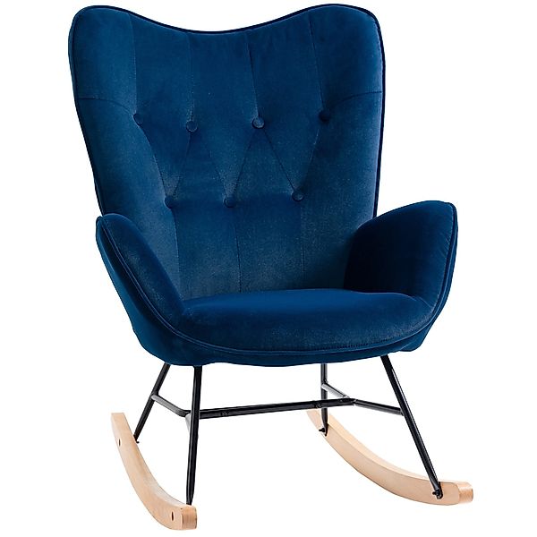 HOMCOM Schaukelstuhl ergonomisch, mit Samtoptik (Schwingsessel, günstig online kaufen
