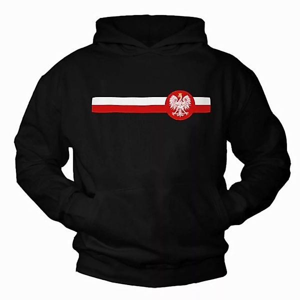 MAKAYA Kapuzenpullover Herren Polen Flagge Fußball Sweatshirt EM WM (Schwar günstig online kaufen