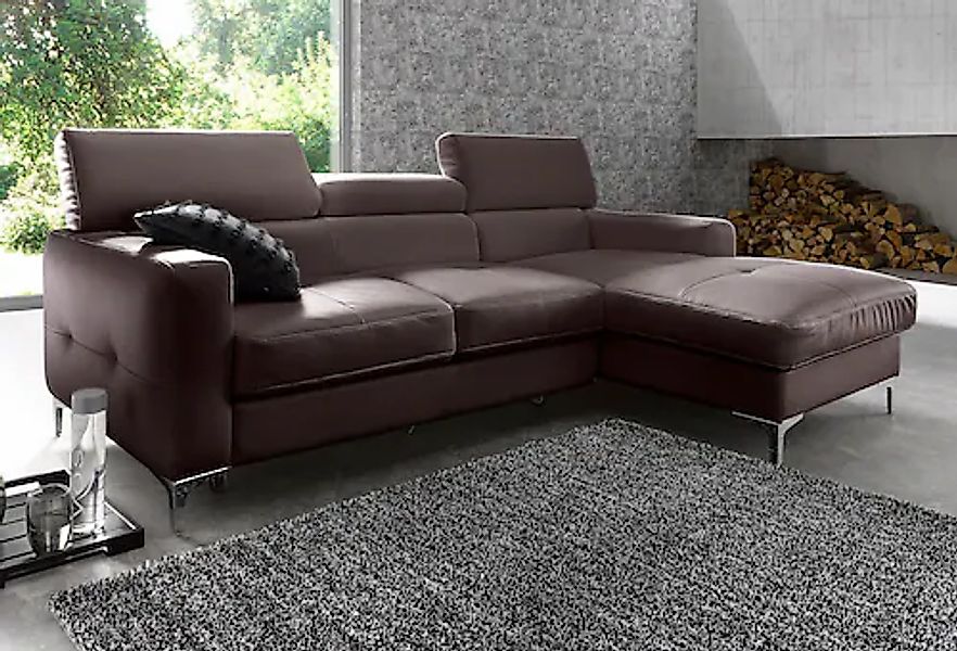 COTTA Ecksofa »Sammy L-Form« mit Kopfteilverstellung, wahlweise mit Bettfun günstig online kaufen