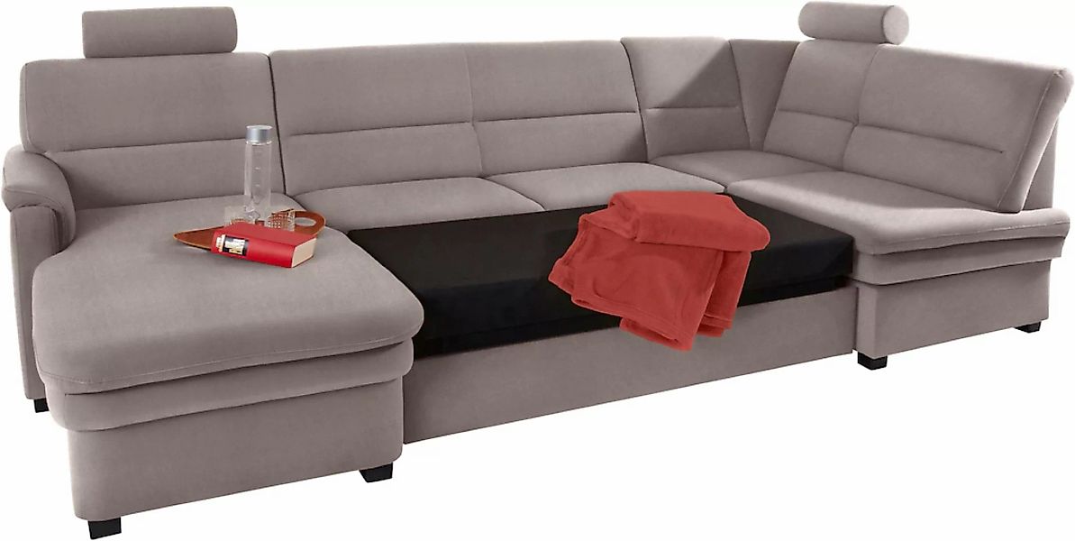 sit&more Wohnlandschaft "Pisa U-Form", mit Federkern, wahlweise mit Bettfun günstig online kaufen