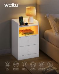 Woltu Nachttisch (2-St), Nachtschrank mit LED-Licht günstig online kaufen