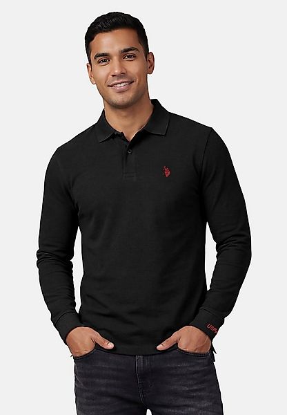 U.S. Polo Assn. Longsleeve USJayson – Herren Langarm Poloshirt mit Logo-Sti günstig online kaufen