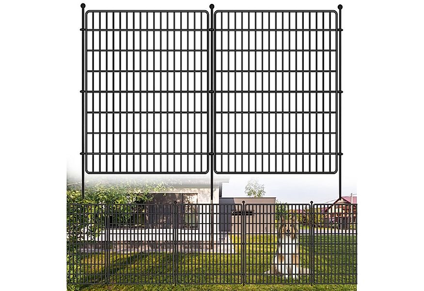 GarveeMore Gartenzaun Freien Stücke ohne Tür, Metall Gitterzaun aus Zaunele günstig online kaufen