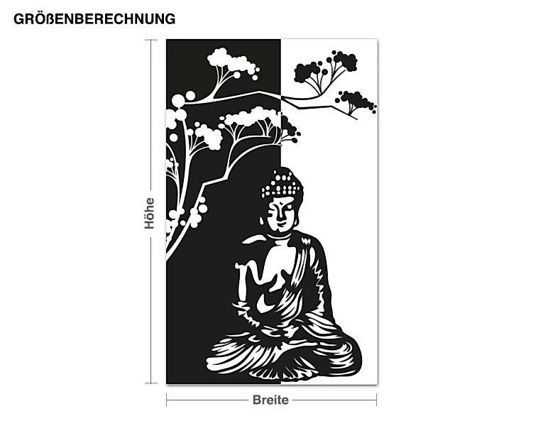 Wandtattoo Badezimmer Buddha unter Baum günstig online kaufen