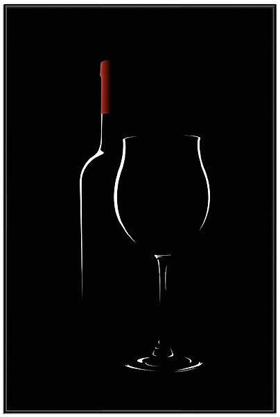 Wallario Poster, Rotwein bei Nacht, in günstig online kaufen
