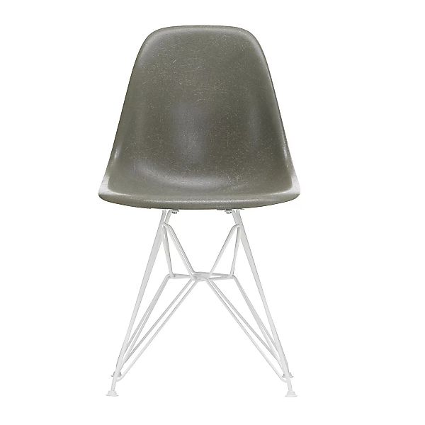 Vitra - Eames Fiberglass Side Chair DSR weiß - umbra/Sitzschale Fiberglas/E günstig online kaufen