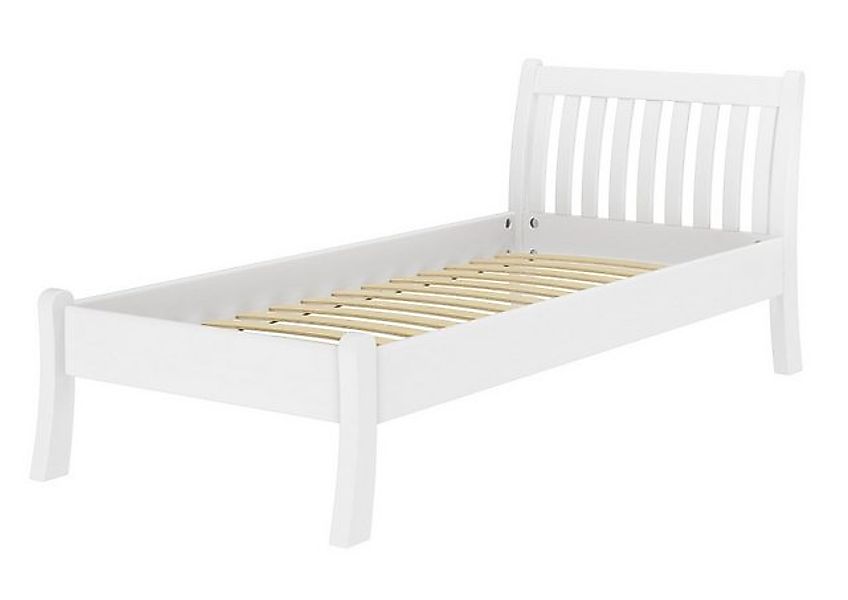 ERST-HOLZ Bett Weißes Romantisches Einzelbett Hohe Sitzkante Kiefer Massiv günstig online kaufen