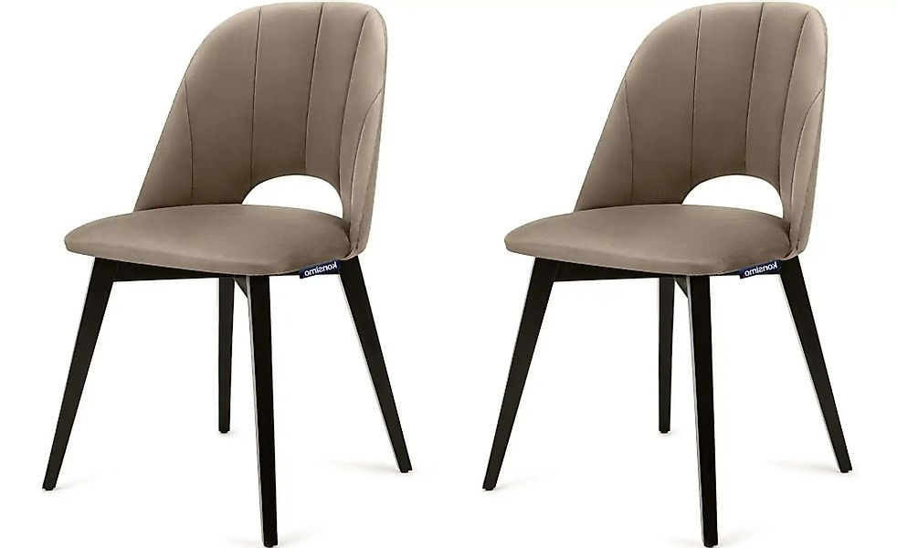 KONSIMO Polsterstuhl 2er-Set   ¦ beige ¦ Maße (cm): B: 48 H: 86 Stühle > Po günstig online kaufen