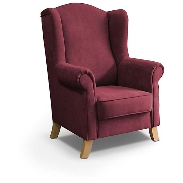 Beautysofa Ohrensessel Sessel Wohnzimmersessel Fernsehsessel LEONARDO günstig online kaufen