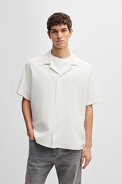 BOSS ORANGE Kurzarmshirt Pe_waffleshirt mit Ton-in-Ton günstig online kaufen