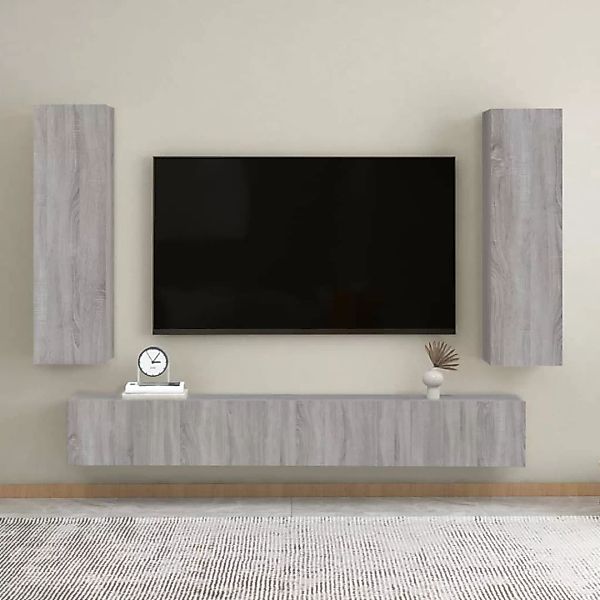 Vidaxl Tv-wandschränke 2 Stk. Grau Sonoma 30,5x30x110 Cm günstig online kaufen