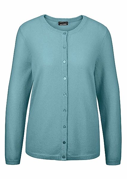 GOLDNER Strickjacke "Kurzgröße Kaschmirstrickjacke mit Rundhals" Ohne günstig online kaufen