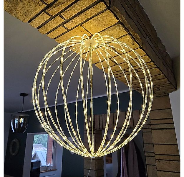Star-Max Dekohänger 36386 LED-Kugelleuchte 50cm 295er warmweiß Teleskopmech günstig online kaufen