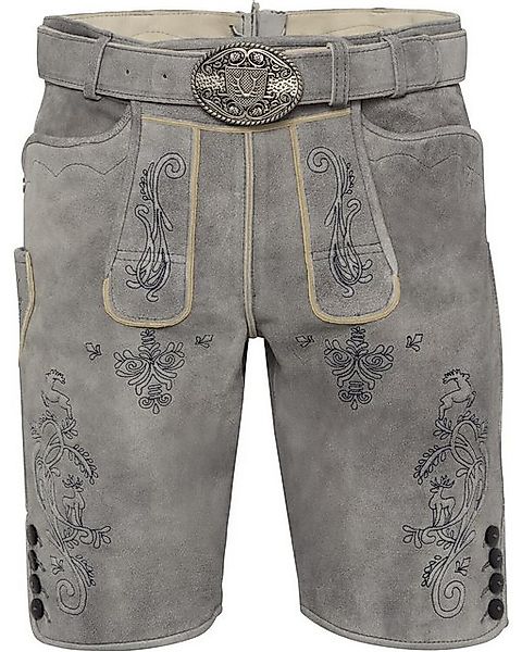 KRÜGER BUAM Trachtenlederhose Kurze Lederhose mit Gürtel günstig online kaufen