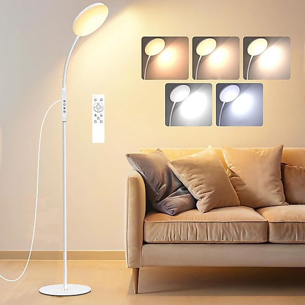 LMaxhome Stehlampe Dimmbare LED Wohnzimmerlampe, Höhe günstig online kaufen