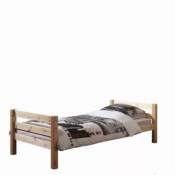 Einzelbett Kinderzimmer PINOO-12 mit Liegefläche 90x200 cm in Kiefer massiv günstig online kaufen