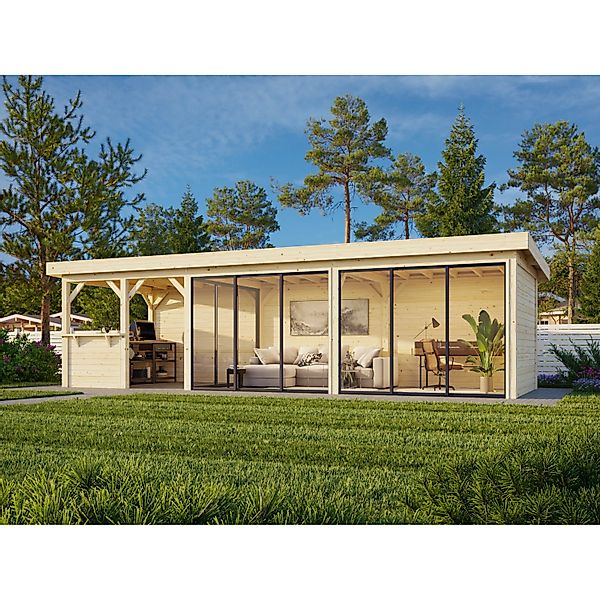 Palmako Pavillon Lenna Set 419 Slide 876 x 300 cm Lackiert Weiß FSC® günstig online kaufen