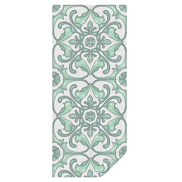 Tulup Buntglasfolie Grüne Symmetrie Fensterfolie Buntglas 50x116 cm Grün Fe günstig online kaufen