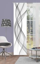 HOME WOHNIDEEN Schiebegardine Schiebegardine FERROL Grau/Multicolor, günstig online kaufen