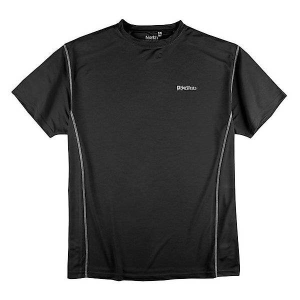 north 56 4 Rundhalsshirt North Latitude Funktions T-Shirt Übergrößen schwar günstig online kaufen