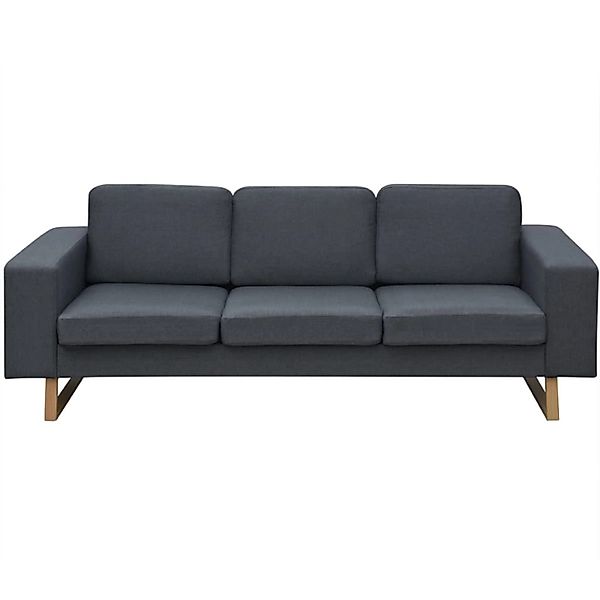 vidaXL 3-Sitzer Sofa Stoff Dunkelgrau Modell 1 günstig online kaufen