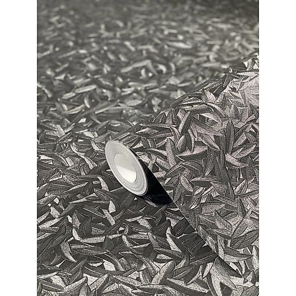 Glööckler Vliestapete, 3D-Optik, glänzend, schimmernd, (1 St), Blattmotiv, günstig online kaufen
