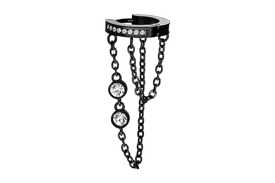 PIERCINGLINE Single-Ohrstecker Chirurgenstahl Ohrclicker KETTEN + günstig online kaufen