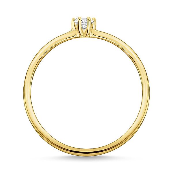 THOMAS SABO Solitärring goldfarben mit weißem günstig online kaufen