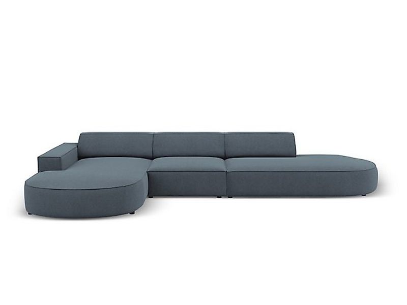 Micadoni Ecksofa Jodie, 4-Sitzer offen runde Recamiere günstig online kaufen