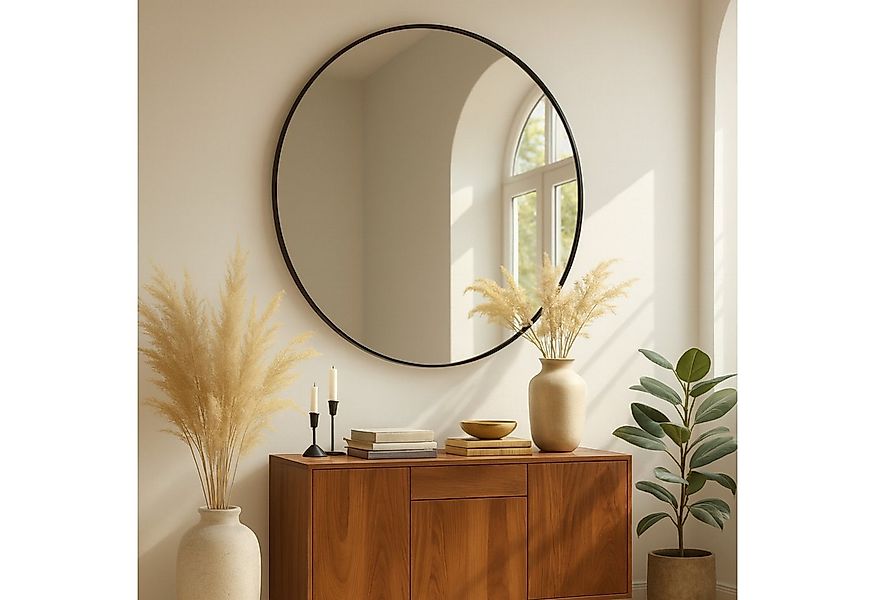 Albatros International Spiegel Albatros Spiegel rund schwarz mit Metallrand günstig online kaufen