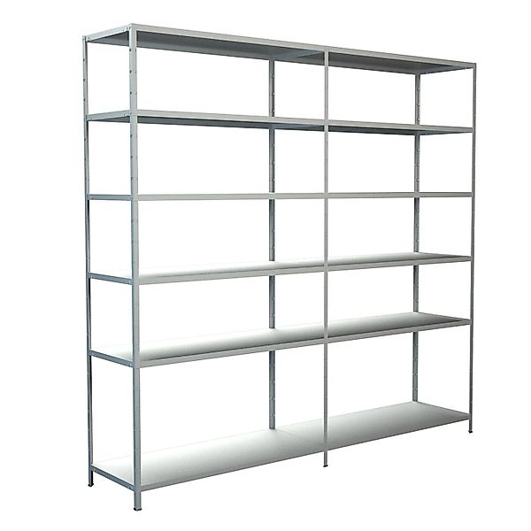 Schulte Steck-Grund-/Anbauregal 230 cm x 240 cm x 50 cm Weiß günstig online kaufen