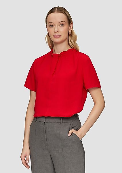 s.Oliver BLACK LABEL Kurzarmbluse Crêpebluse mit günstig online kaufen