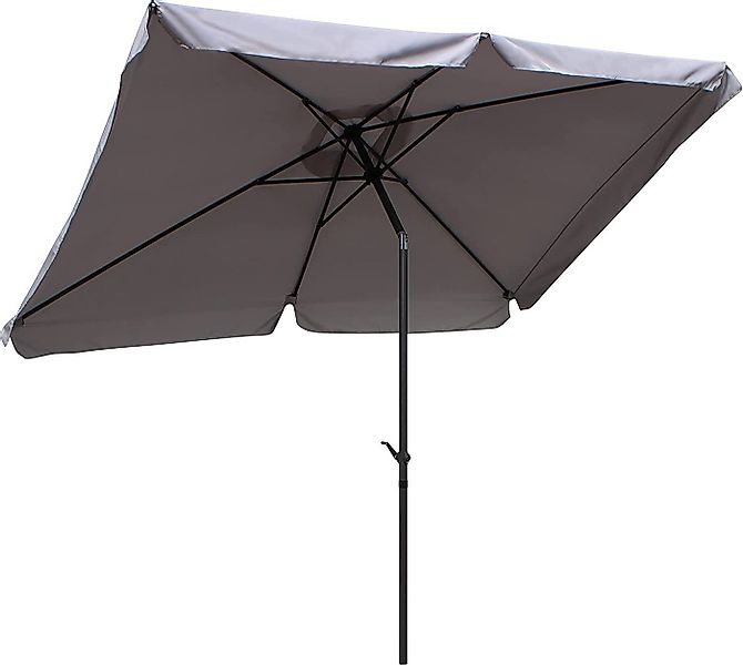 Pure Home & Garden Sonnenschirm Sunny 200 x 300 cm hellgrau Balkonschirm Ku günstig online kaufen