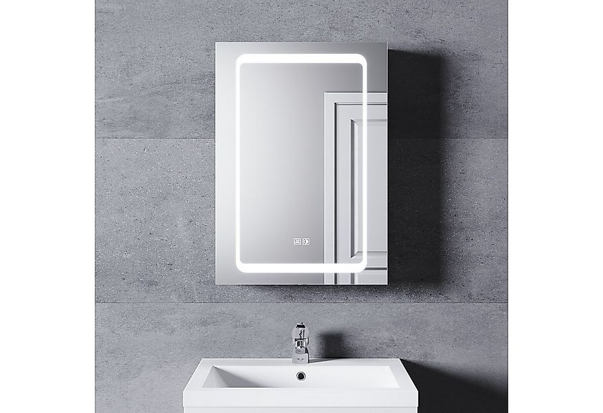 SONNI Badezimmerspiegelschrank Spiegelschrank Aluminum bad mit beleuchtung günstig online kaufen