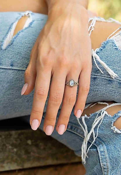 mantraroma Silberring BAGHIMI oval aus 925 günstig online kaufen