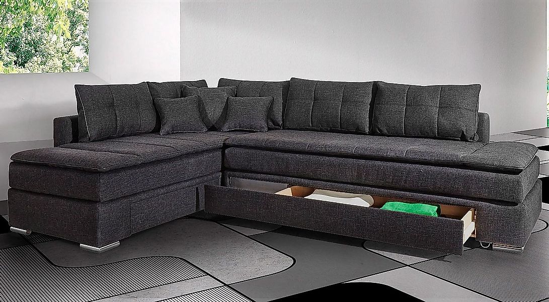 INOSIGN Ecksofa "Night & Day L-Form mit Dauer-Schlaffunktion ohne Armlehnen günstig online kaufen