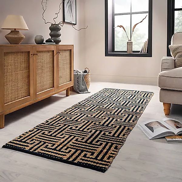 FLAIR RUGS Teppich »Meander Jute« rechteckig mit griechischem Muster günstig online kaufen