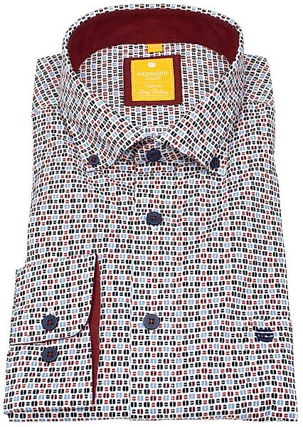 Redmond Langarmhemd leicht tailliert Button-Down-Kragen günstig online kaufen
