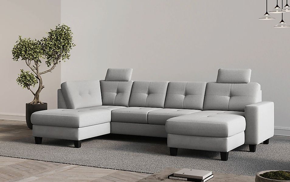 Places of Style Wohnlandschaft "Varese", wahlweise mit Bettfunktion und Bet günstig online kaufen
