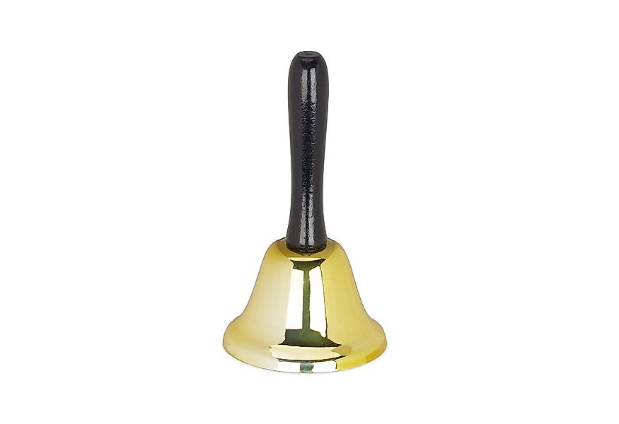 relaxdays Dekofigur Tischglocke Handglocke, gold günstig online kaufen