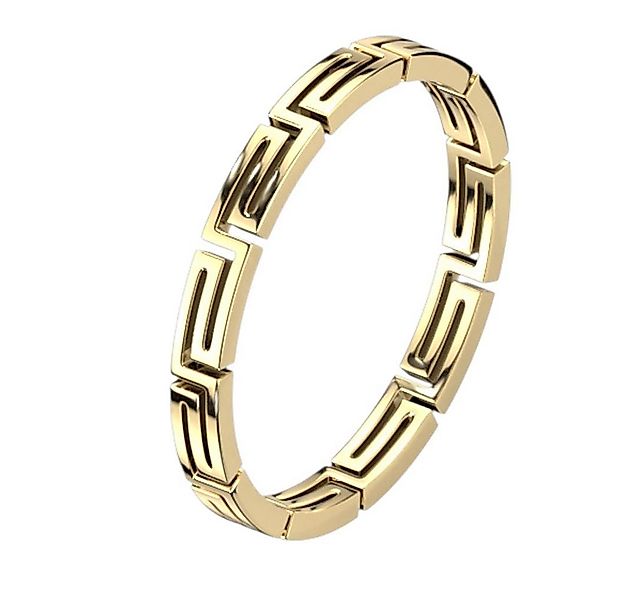 viva-adorno Fingerring Damenring Edelstahl Ring schmal Griechische Mäander günstig online kaufen