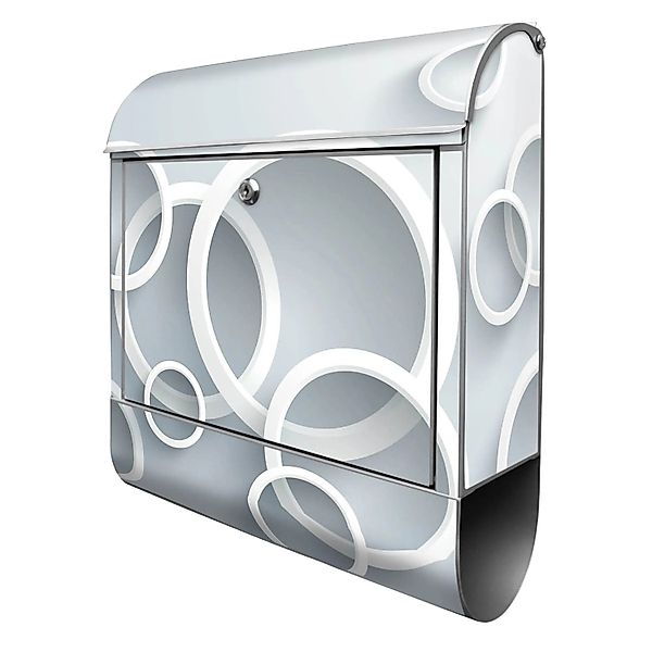 Banjado Design Briefkasten Silber Pulverbeschichtet 39x47x14cm 2 Schlüssel günstig online kaufen