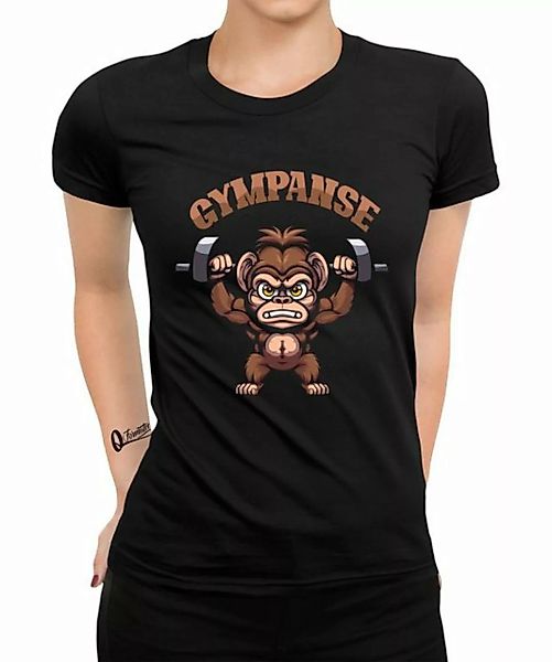 Quattro Formatee Kurzarmshirt Gympanse - Gym Workout Fitness Damen T-Shirt günstig online kaufen
