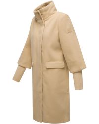 Navahoo Langmantel "Polarblüte 14" modischer Damen Mantel in Woll-Optik mit günstig online kaufen