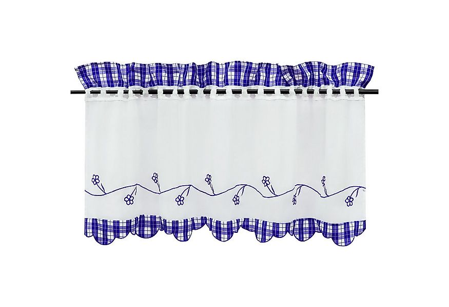 Joyswahl Scheibengardine (1 St), Stangendurchzug, halbtransparent, Bestickt günstig online kaufen