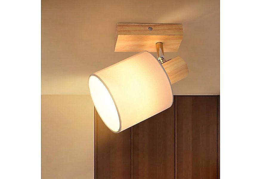 Nettlife Deckenstrahler 1/2/3/4 Flammig Vintage Holz Schwarz E14 Schwenkbar günstig online kaufen